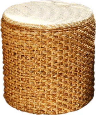 Image de Fine Asianliving Tabouret oriental fait main Narcissus rotin naturel D30xH40cm