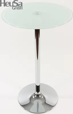 Produktbild von Bistro-Tisch weiß, Glasplatte rund 102 cm - 'Berlin'
