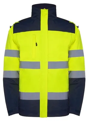 Produktbild von Roly Workwear - "Epsylon" Parka Signalkleidung für Herren LT5978 (XXL) (Marineblau/Fluoreszierendes Gelb)