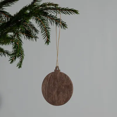 Produktbild von Holzanhänger Weihnachtskugel Marum: natur