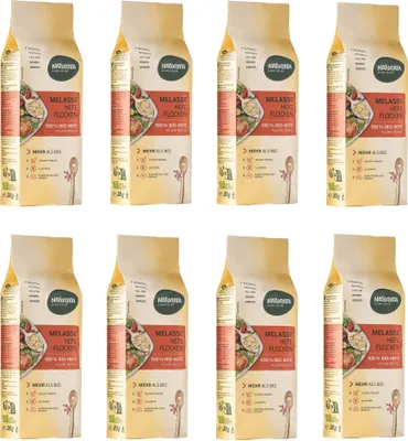 Produktbild von Melasse Hefeflocken, 100 % -Hefe, Nachfüllbeutel, 8 x 200 g