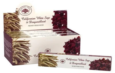 Produktbild von Green Tree Räucherstäbchen "Californian White Sage & Dragonsblood" 15gr.