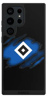 Produktbild von NIVOCASE Handyhülle für Samsung Galaxy S23 Ultra  Hülle NIVOpure Case Schwarz HSV Hamburger SV Offizielles Lizenzprodukt