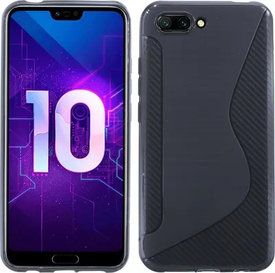 Zdjęcie produktu dla Silikonowy pokrowiec ochronny na telefon komórkowy Honor 10 Czarny Czarny