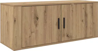 Image de vidaXL Étagère murale pour téléviseur, 100 x 34,5 x 40 cm, finition chêne artisanal