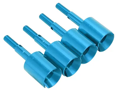 4er-Set Alu-Diff-Cup für Tamiya TT01/TT02, blau