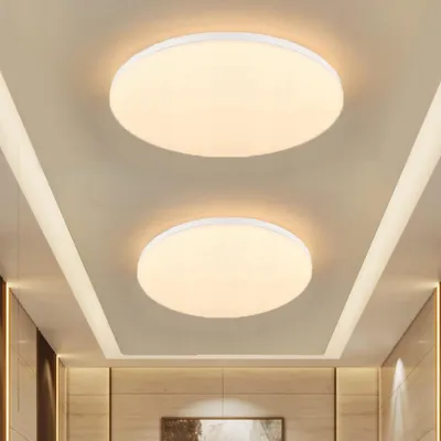 Produktbild von 2 Packs 30W Modern LED Deckenlampe 38cm, Ultradünn Weißes LED Panel Lampe 1,7cm, 3000K Warmweiß, für Schlafzimmer Küche Büro