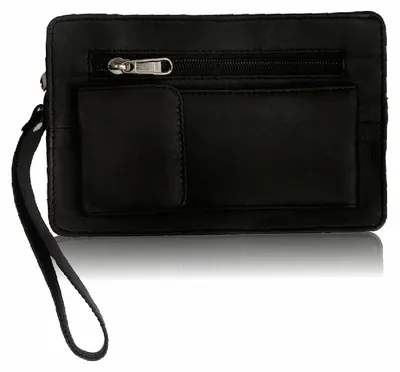 Produktbild von Leder Handgelenktasche Reise Handtasche kleine Dokumententasche Herren