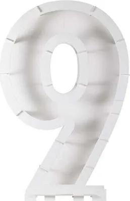 Produktbild von Befüllbarer Zahl 9 Ballonstand 14cm x 58cm x 81cm
