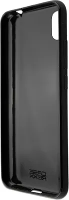 A black phone case shown from the inside, with the brand logo visible.