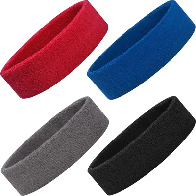 Imagen del producto de Bandas para el sudor deportivas, de algodón, 4 unidades, elásticas, absorbentes de humedad, para tenis y gimnasio