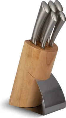 Produktbild von Küchenmesser Messerset mit m Messerhalter aus Holz 6 teilig EB 938