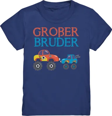 Produktbild von Monstertruck Großer Bruder T-Shirt – Indigo / 134/146 (9-11)