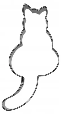 Obrázek produktu pro EkoForemki: Forma na pečení, motiv kočka, nerezová ocel, vykrajovátko, 8,4 cm