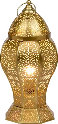 Produktbild von Orientalische Deko Tischlampe Nachttischlampe Lampe Jaleel Gold