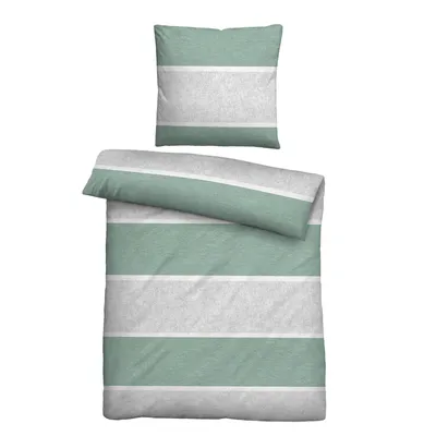 Produktbild von Biberna Melange Flanell-Wendebettwäsche 0840506-429, Größe 155x220 cm,