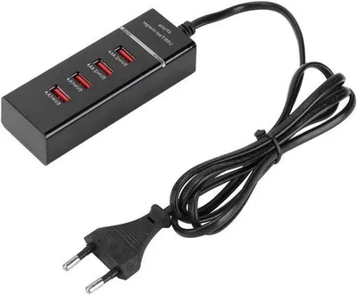 Obrázek produktu pro USB prodlužovací kabel, 4portová USB nabíječka, černá