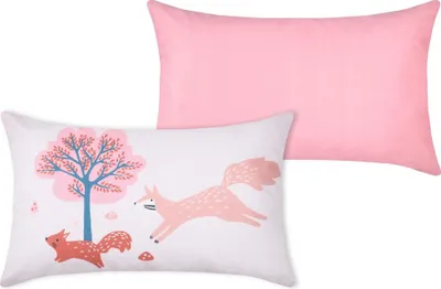 Image de Coussin décoratif pour chambre d'enfant CYRIELLE, rose, 30 x 50 cm