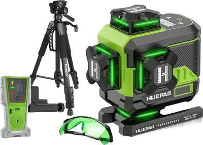 Image de Huepar Laser Level, faisceau vert 4x360°, fonction de télécommande ,SET-5