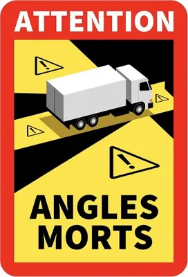 Immagine prodotto di Adesivo ANGLES MORTS 25 x 17 cm, TIR, laminato, anti UV