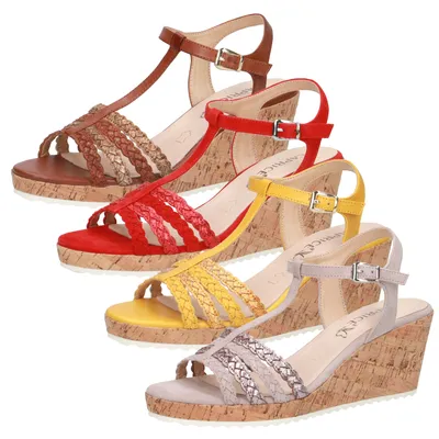 Produktbild von Caprice Damen Sandalen Sandaletten Keilabsatz 9-28704-24 , Größe:37 EU, Farbe:Gelb