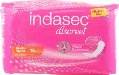 Obrázok produktu pre Indasec Compresses Inkontinencia Maxi 15 jednotiek