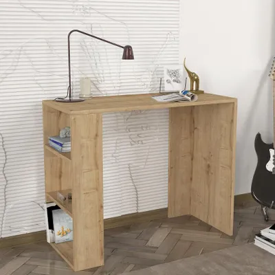 Immagine prodotto di Scrivania 3 ripiani 90x40x74cm legno moderno Netenya