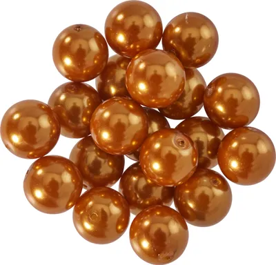 Produktbild von Glaswachsperlen Ø 10 mm, 20 Stück Hellorange