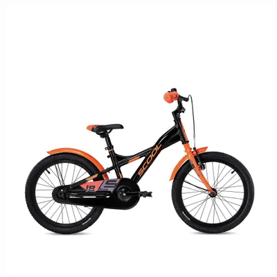 Produktbild von 18 Zoll Kinderfahrrad, 1-Gang, Kinderfahrrad, S’COOL XXlite, ab ca. 5–7 Jahre, 110–125 cm, Schwarz/Orange
