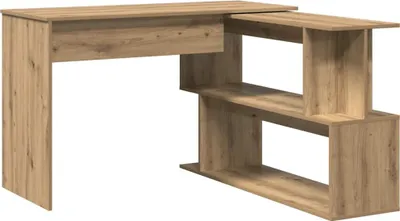 Image de vidaXL Bureau d'angle Artisan-Chêne 200,5x50x76 cm Bois composite