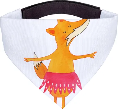 Produktbild von Mr. & Mrs. Panda Hundehalstuch Fuchs Ballerina - Weiß - Geschenk, Bandana, Geburtstag, Tanzen, Halstuch Hund, Hunde Hals Tuch, Ballett, Dreieckstuch