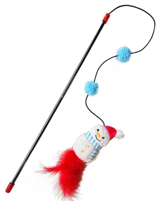 Produktbild von Nobby Xmas Katzenangel mit Schneemann 105 cm