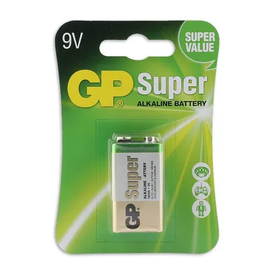 Produktbild von GP Batteries Super Alkaline 9V, Einwegbatterie, 9V, Alkali, 9 V, 1 Stück(e), Mehrfarbig