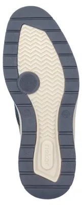 Produktbild von Rieker Herren Sneaker in Strickoptik mit elastischem Einstieg 14750, Größe:44 EU, Farbe:Blau