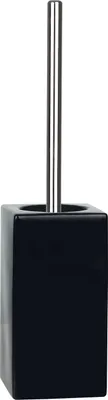 Image de Spirella brosse WC Brosse à WC "Quadro" faïence 11,5 x 45 cm - noir