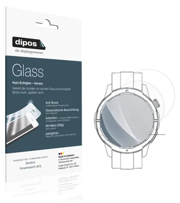 Image de 2x Protection ecrán pour Beafon Smartwatch 601 mat Verre souple Film Protecteur 9H dipos