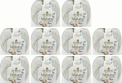 Zdjęcie produktu dla 10x DMC Natura Just Bawełna - miękki i matowy przędza w 100% bawełny czesanej, 302, (kolor N03)