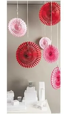 Produktbild von Wabenpapier Blumen, Rosa/Rot,Mix