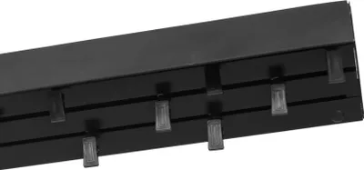 Produktbild von 3- läufig 330 cm Gardinenstange Innenschiene Decke Blende 5cm schwarz Schiene Vorhangschiene Gardinenschiene    Klemmen mit Rollen