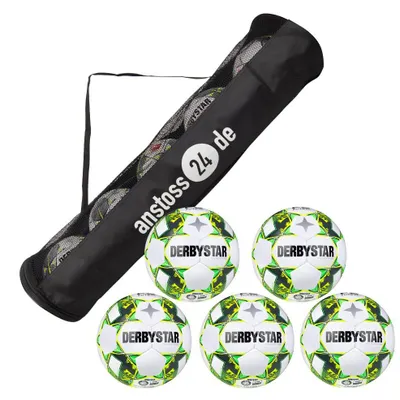 Produktbild von Ballset DERBYSTAR Spielball - BRILLANT APS Futsal inkl. Ballsack 5 Bälle