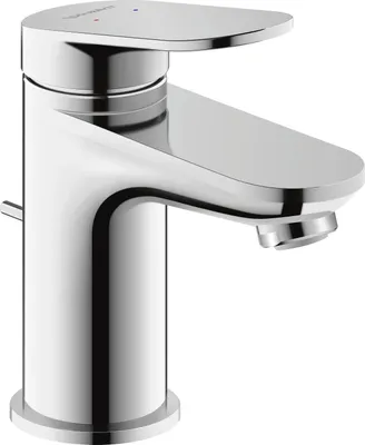 Produktbild von Duravit Wave wastafelkraan met trekwaste chroom hoogglans