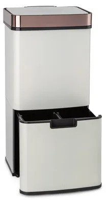 Produktbild von Klarstein Royal Trash Sensor-Mülleimer, 72 L Volumen in 4 Behältern, Restmüll & Recycling-Abfälle: 43 & 2 x 12,5 L, -Eimer mit Deckel: 4 L, automatisches Öffnen und Schließen, roségold