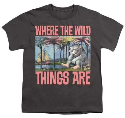 Immagine prodotto di "Where the Wild Things Are" - T-shirt per bambini, modello TV37801 (128), colore antracite