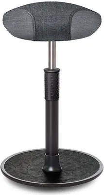 Produktbild von Sitz- Stehhocker Free Tall Triangel Camira Rivet Anthrazit schwarz /schwarz.