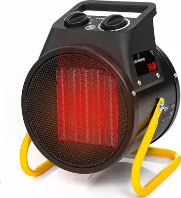 Produktbild von Lehmann Heizlüfter 3000 W mit 3 Heizstufen | mobile Elektro-Heizung mit Thermostat | Keramik Heizstrahler für Werkstatt, Garage, Haus, Baustelle