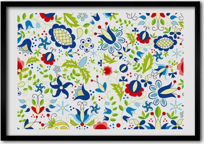 Produktbild von Bild - Bilderrahmen - 100 cm x 70 cm - MDF - Rahmen - Foto - Wandkunst ethnische Muster