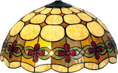 Immagine prodotto di Clayre & Eef Paralume Tiffany Ø 40x23 cm Beige Rosso Vetro Rosa