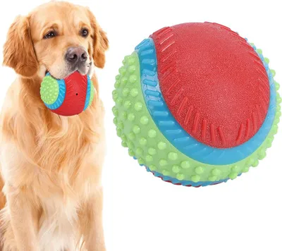 Produktbild von Haustierhunde Gummi -Elastizität Ball kauen Zähne schleifen sicheres Training interaktiver Spielzeug