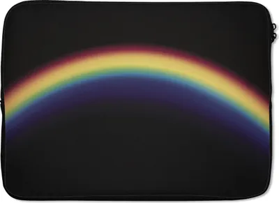Produktbild von MuchoWow® Laptop Hülle 14 ZollEin Regenbogen vor einem schwarzen Hintergrund Laptoptasche - Laptoptasche - Stoßsicher - Schutzhaube