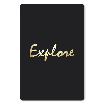 Produktbild von MuchoWow® Mauspad Mousepad Zitate - Reisen - Schwarz - Gold 40x60 cm - Mousepads - Maus Mat - Pad - Mausunterlage - Schreibtisch Accesoire